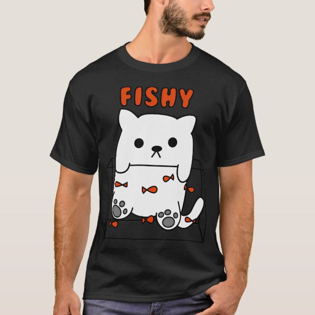 T-shirt poissonneux (orange) (Devant)
