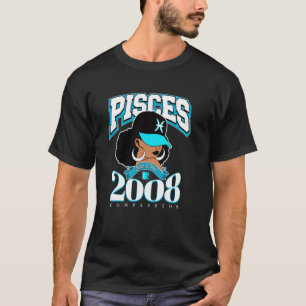 T-shirt Poissons 2008 Année Astro Reine Mélanine Déesse Af
