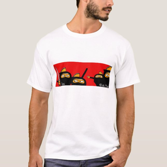 T-shirt poissons 4 de ninja (Devant)