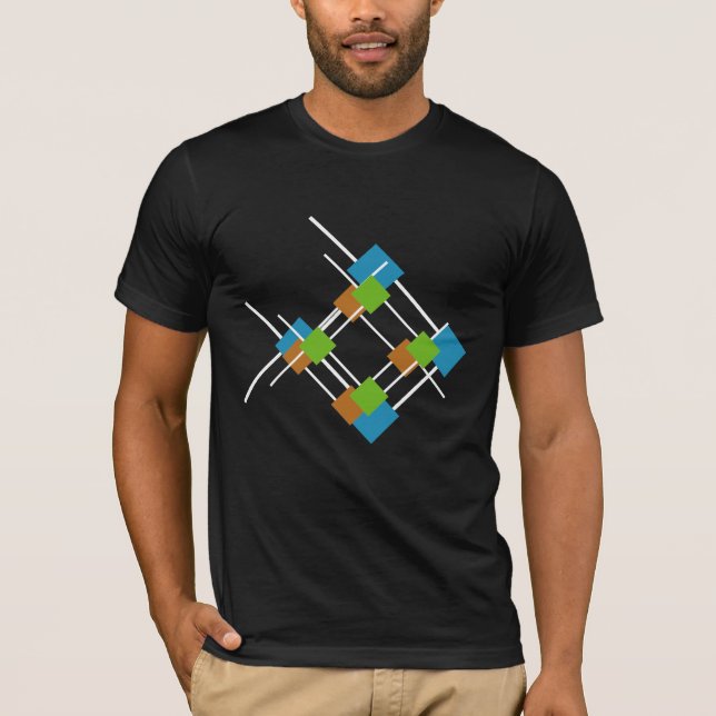 T-shirt poissons à motifs de losanges (Devant)
