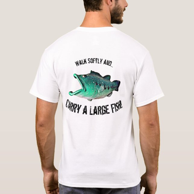 T-shirt Poissons avec l'attitude par l'artiste Mike Quinn (Dos)