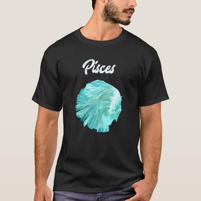 T-shirt Poissons Bleus Horoscope Zodiac Astrologie (Devant)