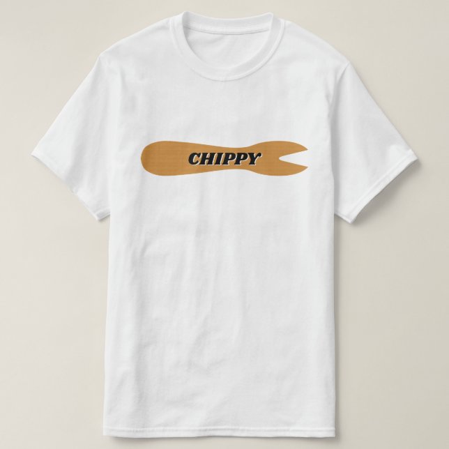 T-shirt Poissons & Chips Boutique Fourche en bois (Design devant)