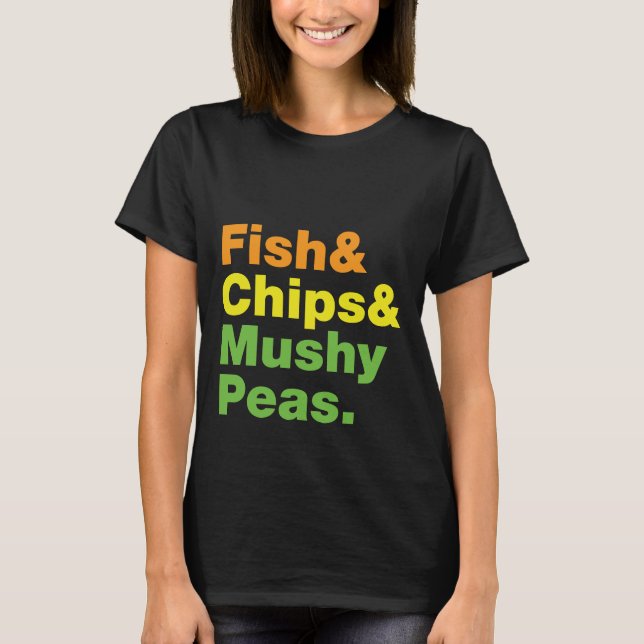 T-shirt Poissons & Chips & Pois Musqués. (Devant)