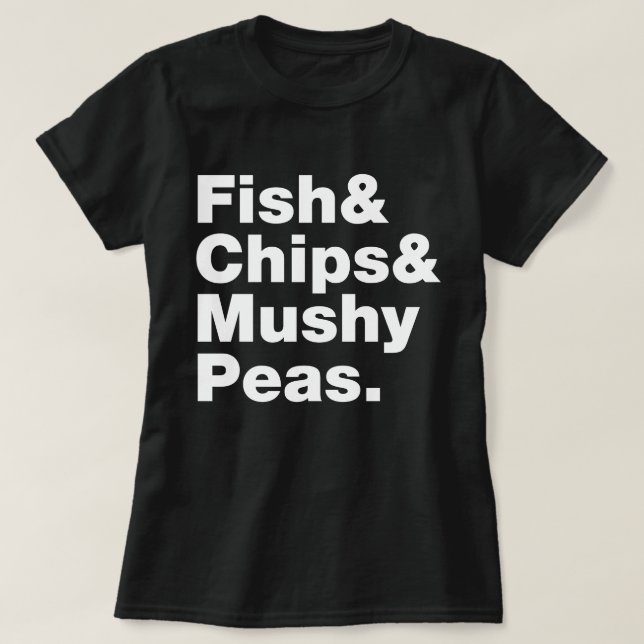T-shirt Poissons & Chips & Pois Musqués. (Design devant)