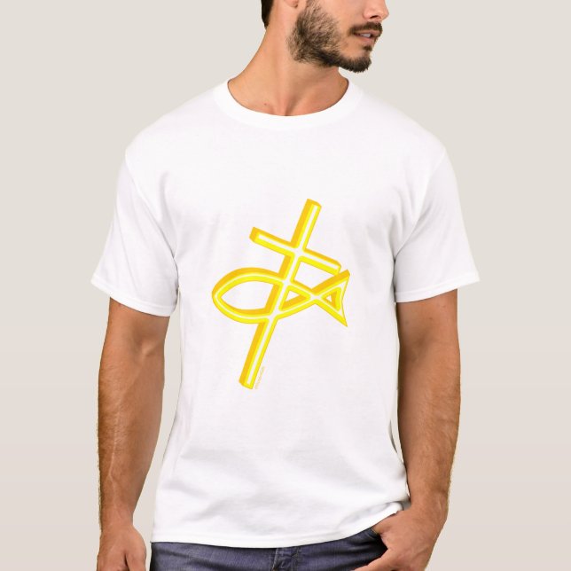 T-shirt Poissons croisés chrétiens (Devant)