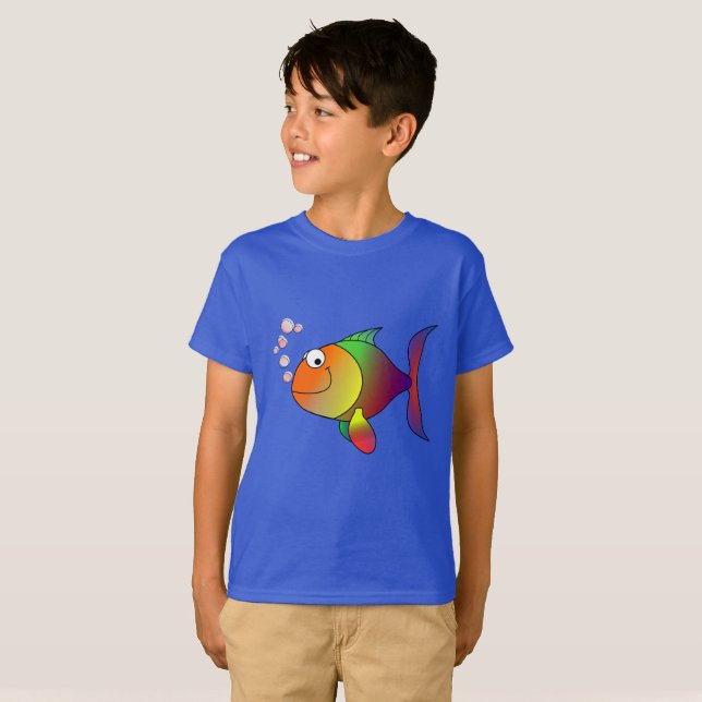 T-shirt Poissons d'arc-en-ciel (Devant entier)