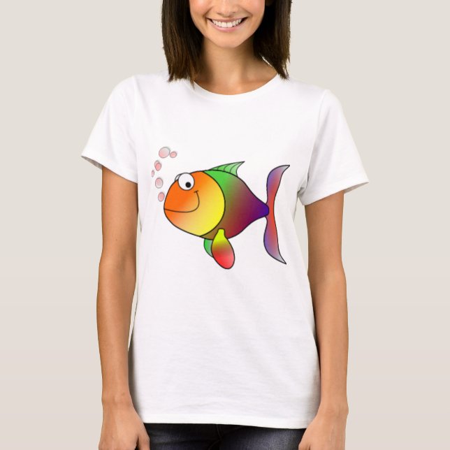 T-shirt Poissons d'arc-en-ciel heureux (Devant)