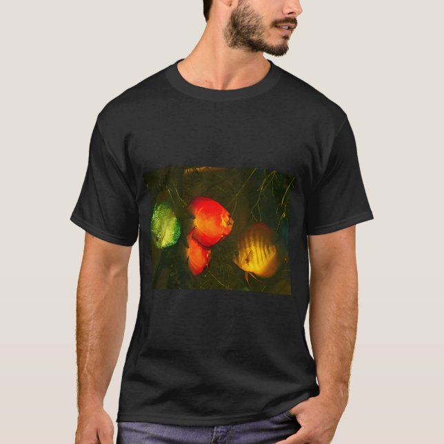 T-shirt Poissons de couleur d'aquarium (Devant)