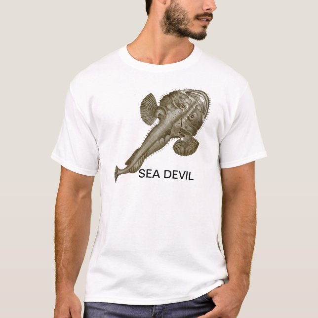 T-SHIRT POISSONS DE DIABLE DE MER (Devant)