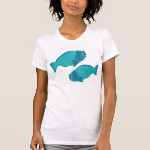 T-shirt Poissons de perroquet d'Hawaï