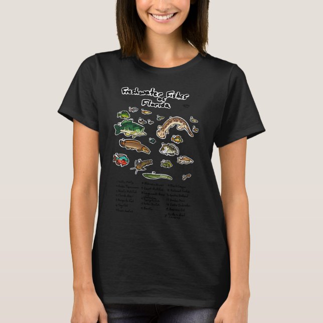 T-shirt poissons d'eau douce de Floride (Devant)
