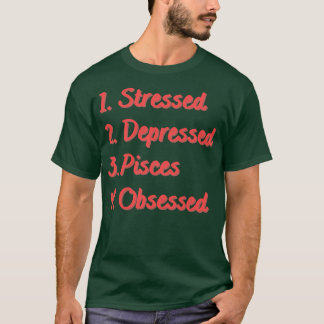 T-shirt Poissons Déprimés Stressés Obsédés