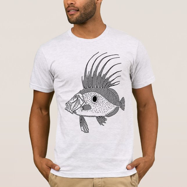 T-SHIRT POISSONS (DESSIN AU TRAIT) (Devant)