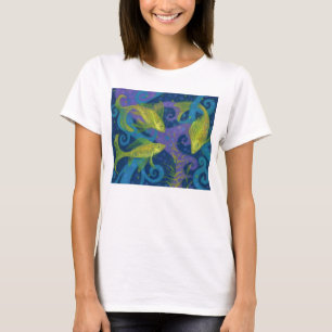 T-shirt Poissons d'or Peinture d'art animal sous-marin