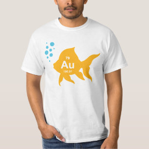 T-shirt Poissons élémentaires d'or de Tableau périodiqu