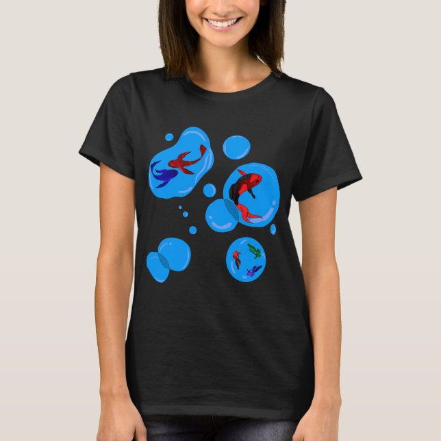 T-shirt Poissons et bulles (Devant)
