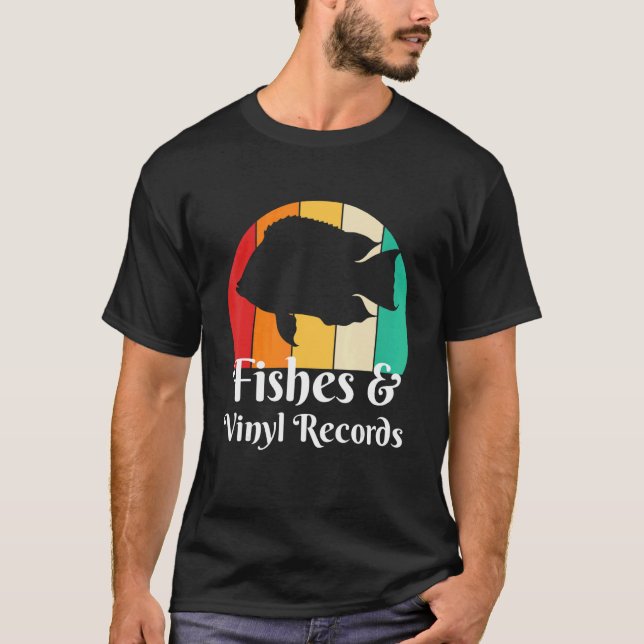 T-shirt Poissons Et Disques Vinyles (Devant)