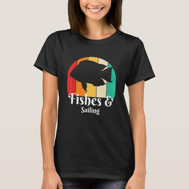 T-shirt Poissons et voile (Devant)