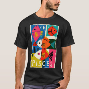 T-shirt Poissons Nageant à Travers la Lumière Stellaire Ab