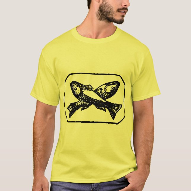 T-shirt Poissons - Non étiquetés - Customisés (Devant)