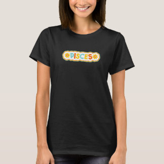 T-shirt Poissons Retro Vintage Lettres Astrologie Zodiac