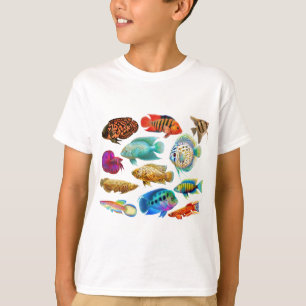 T-shirt Poissons tropicaux colorés