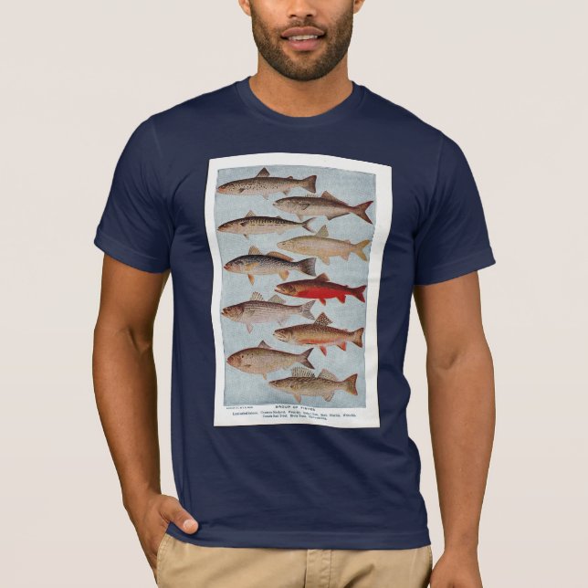 T-shirt Poissons vintages (Devant)