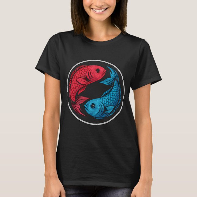 T-shirt Poissons Yin Yang (Devant)