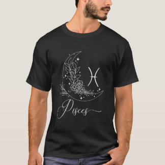 T-shirt Poissons Zodiac Anniversaire Ligne Art minimaliste