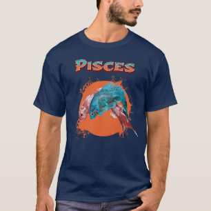 T-shirt Poissons Zodiaque Horoscope Signe d'Eau Astrologie