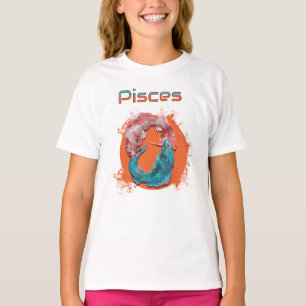 T-shirt Poissons Zodiaque Horoscope Signe d'Eau Astrologie