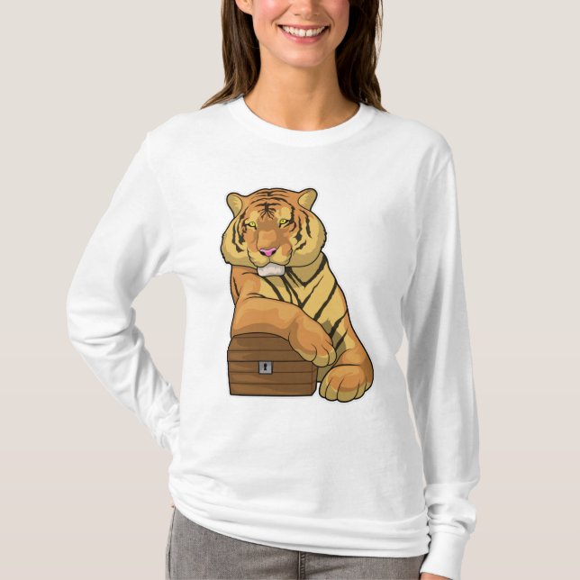 T-shirt Poitrine au trésor de tigre (Devant)