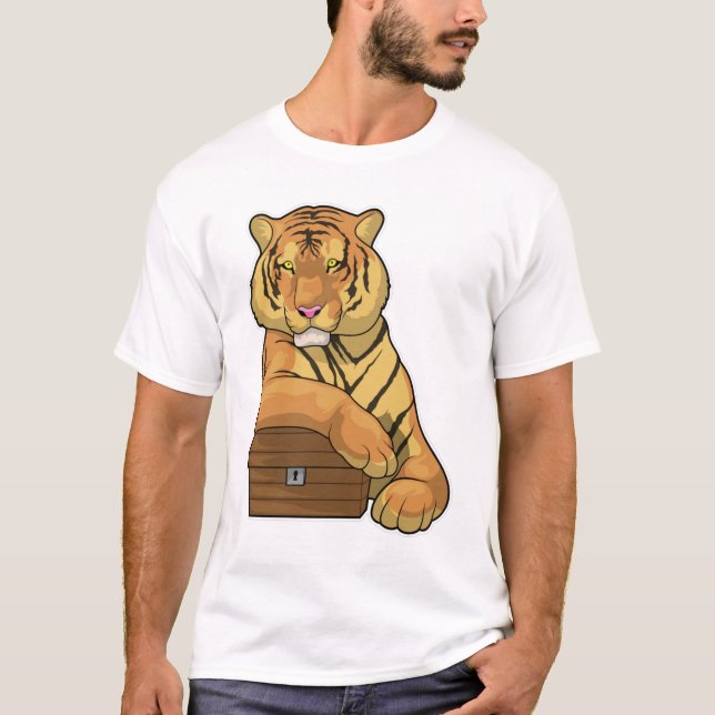 T-shirt Poitrine au trésor de tigre (Devant)