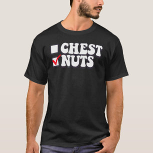 T-shirt Poitrine Noix Famille Allumettes Marrons Noël Cou