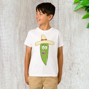 T-shirt Poivre au chili vert souriant