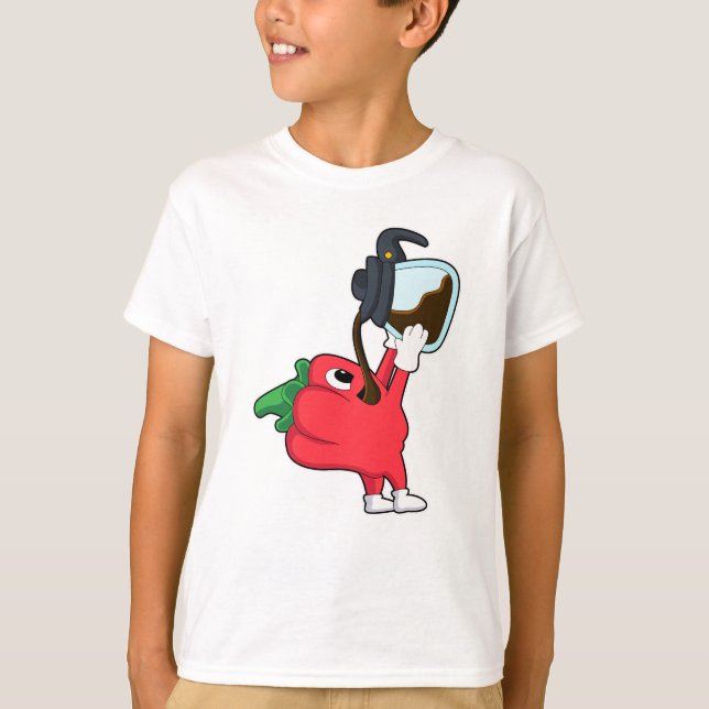 T-shirt Poivre avec pot de café (Devant)