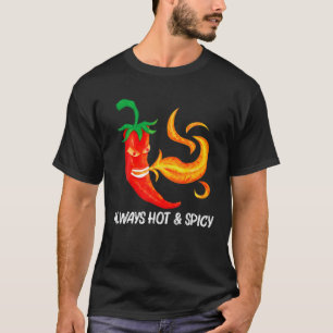 T-shirt Poivre De Chili Drôle Pour Hommes Femmes Flamme 