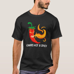 T-shirt Poivre De Chili Drôle Pour Hommes Femmes Flamme 
