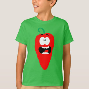 T-shirt Poivre de piment d'un rouge ardent criard