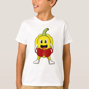 T-shirt Poivre en boîte avec gants de boxe