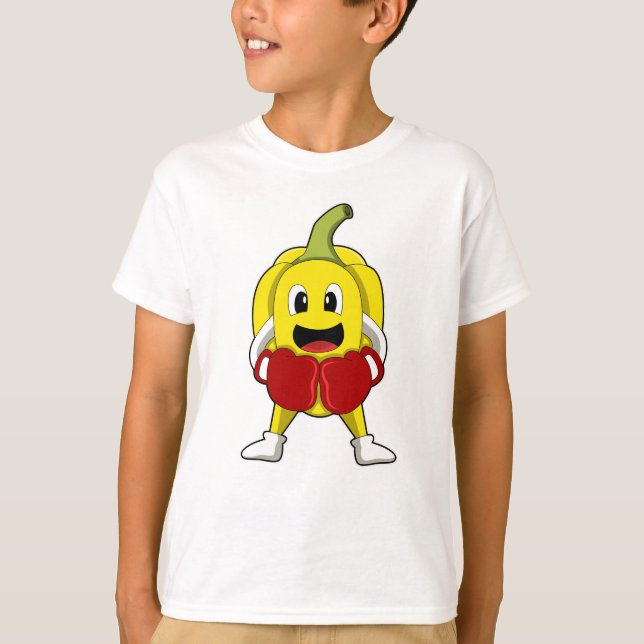 T-shirt Poivre en boîte avec gants de boxe (Devant)