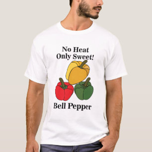 T-shirt Poivron Rouge Vert Jaune Capsicum Drôle
