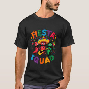 T-shirt Poivrons amusants fête de la Squad Cinco de Mayo M
