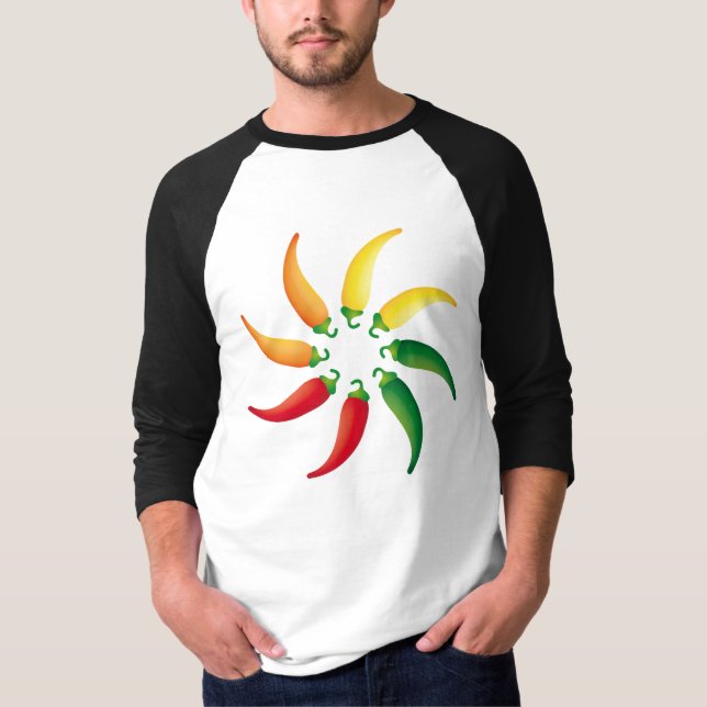 T-shirt Poivrons de Tex Mex de sud-ouest de Chilis de (Devant)