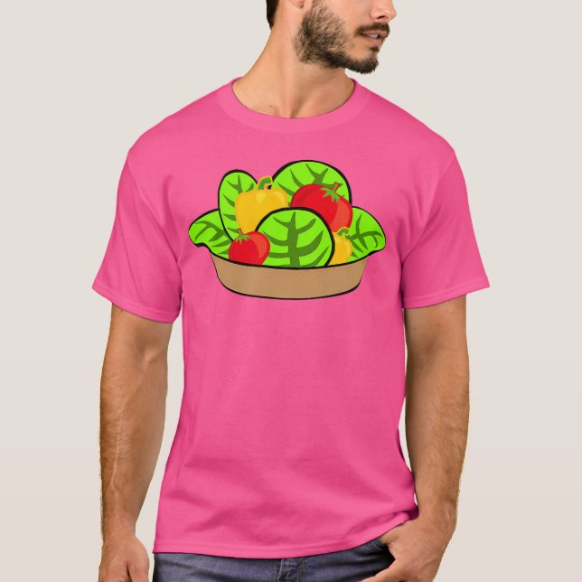 T-shirt Poivrons de tomate laitue de salade (Devant)