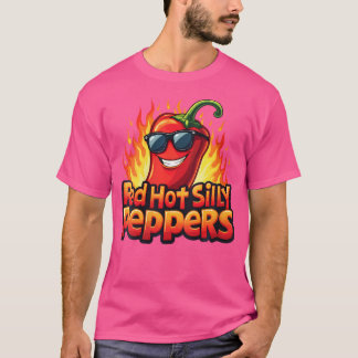 T-shirt Poivrons épicés Et Drôle Rouge Hot Silly Peppers G