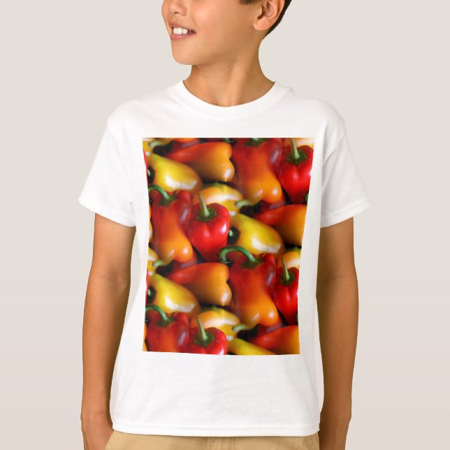 T-shirt poivrons rouge et jaune (Devant)