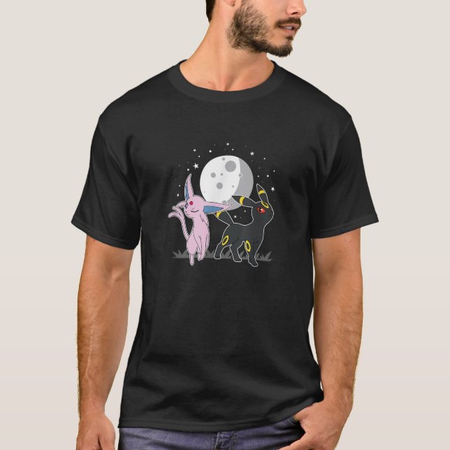 T-shirt Pok mon Espeon céleste et Umbreon (Devant)