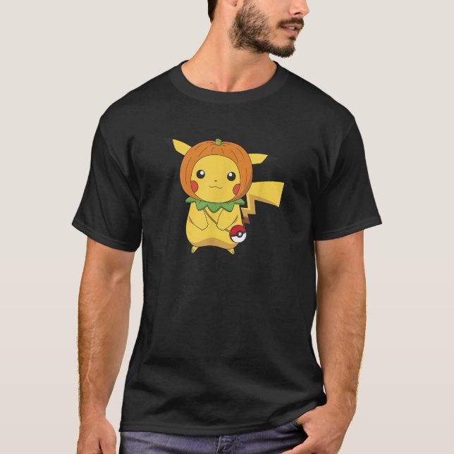 T-shirt Pok mon Halloween Pikachu Pumpkin Costume  (Devant)